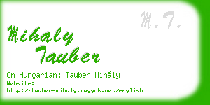 mihaly tauber business card